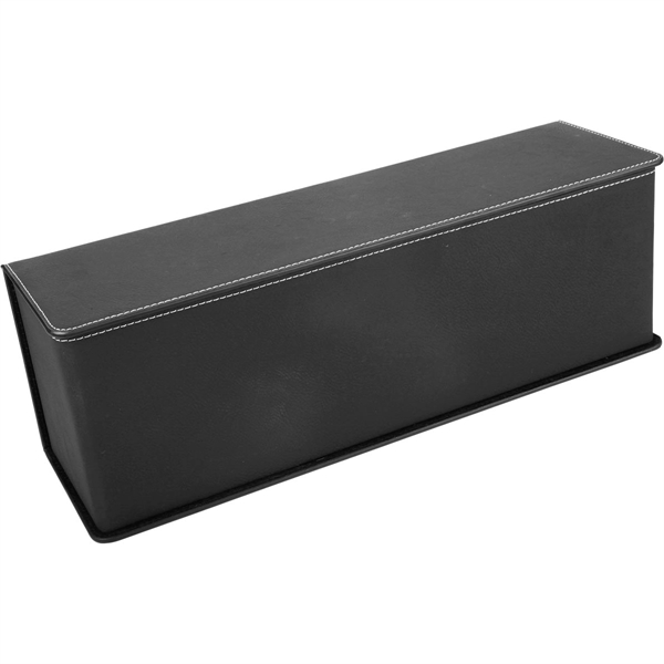 Black Leatherette Single Wine Box w/ Tools - Black Leatherette Single Wine Box w/ Tools - Image 3 of 3