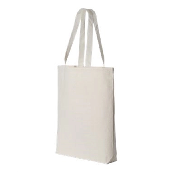 Q-Tees 11L Canvas Tote with Contrast-Color Handles - Q-Tees 11L Canvas Tote with Contrast-Color Handles - Image 2 of 36