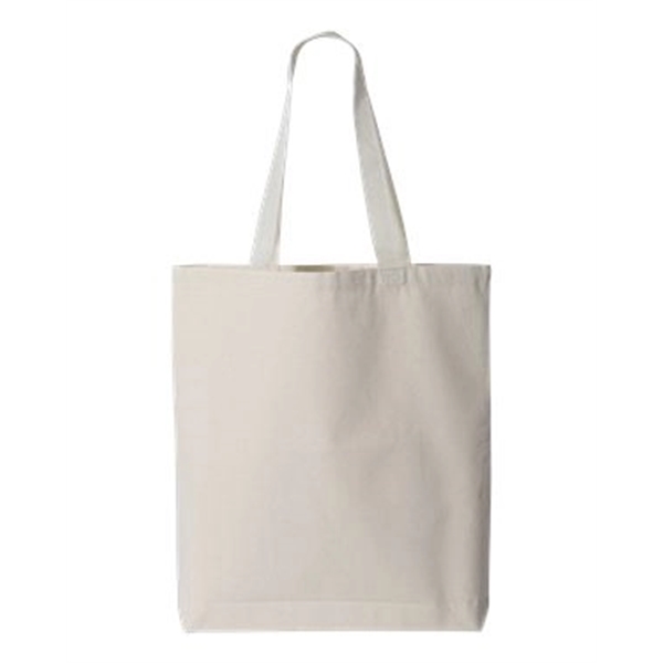 Q-Tees 11L Canvas Tote with Contrast-Color Handles - Q-Tees 11L Canvas Tote with Contrast-Color Handles - Image 5 of 36