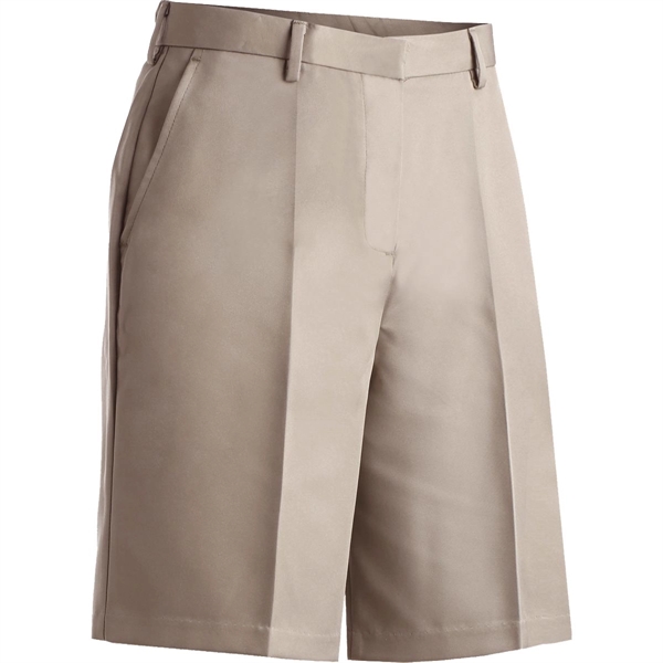 Ladies' Microfiber Flat Front Shorts - Ladies' Microfiber Flat Front Shorts - Image 0 of 2