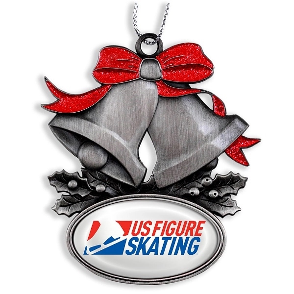 Glitter Bell Christmas Holiday Ornaments