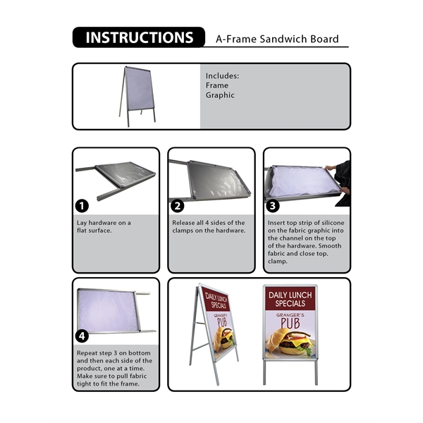 A-Frame Sandwich Board Replacement Banner - A-Frame Sandwich Board Replacement Banner - Image 1 of 1
