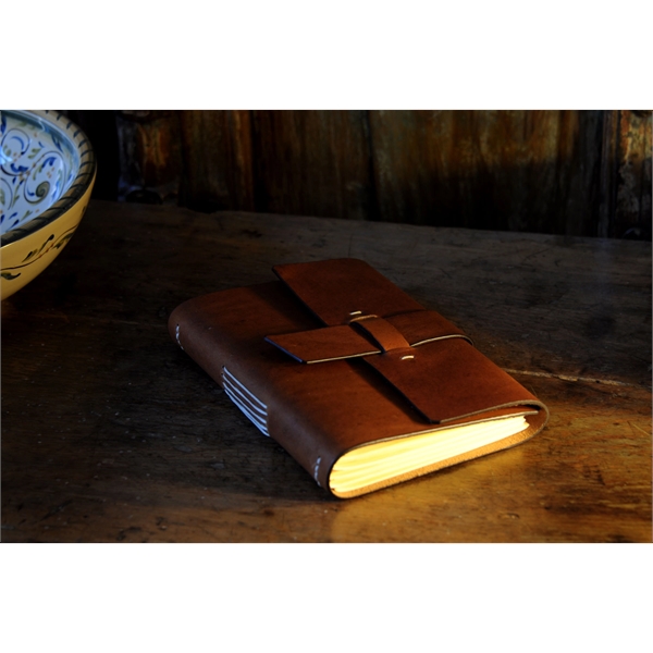 Vachetta Italian Leather Handmade Snap-Close Journal - Terra - Vachetta Italian Leather Handmade Snap-Close Journal - Terra - Image 1 of 3