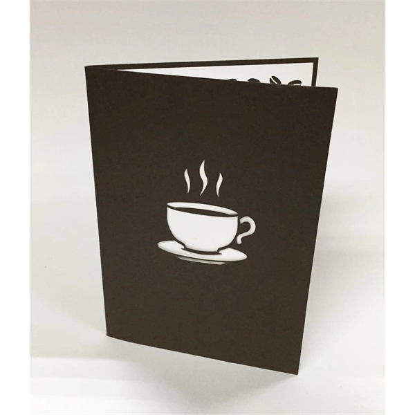 3D Coffee Cup Greeting Card - 3D Coffee Cup Greeting Card - Image 0 of 1