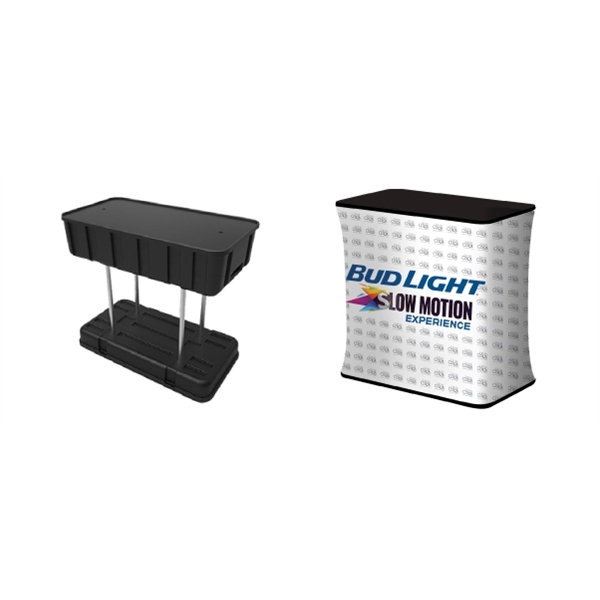 Tension Fabric Display Straight with Podium and Light Kit - Tension Fabric Display Straight with Podium and Light Kit - Image 5 of 5