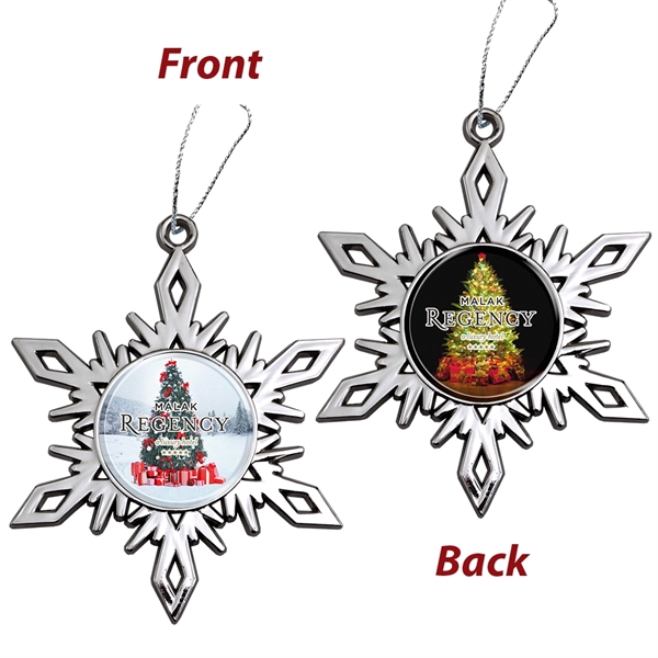 Nickel Snowflake Holiday Ornament (2-sided) - Nickel Snowflake Holiday Ornament (2-sided) - Image 3 of 5
