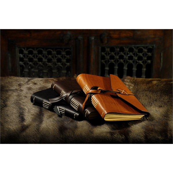 Italian Leather Handmade Large Journal - Walnut - Italian Leather Handmade Large Journal - Walnut - Image 2 of 2
