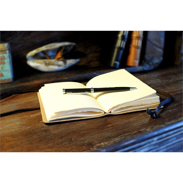 Italian Leather Hand-Stitched Pocket Journal - Walnut - Italian Leather Hand-Stitched Pocket Journal - Walnut - Image 1 of 2