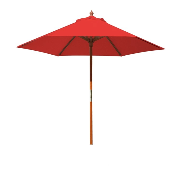 7 ft Rd Wood Patio Umbrella, 6 Ribs, Blank - 7 ft Rd Wood Patio Umbrella, 6 Ribs, Blank - Image 1 of 3
