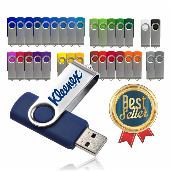 Custom Swivel USB Flash Drives - Custom Swivel USB Flash Drives - Image 0 of 9