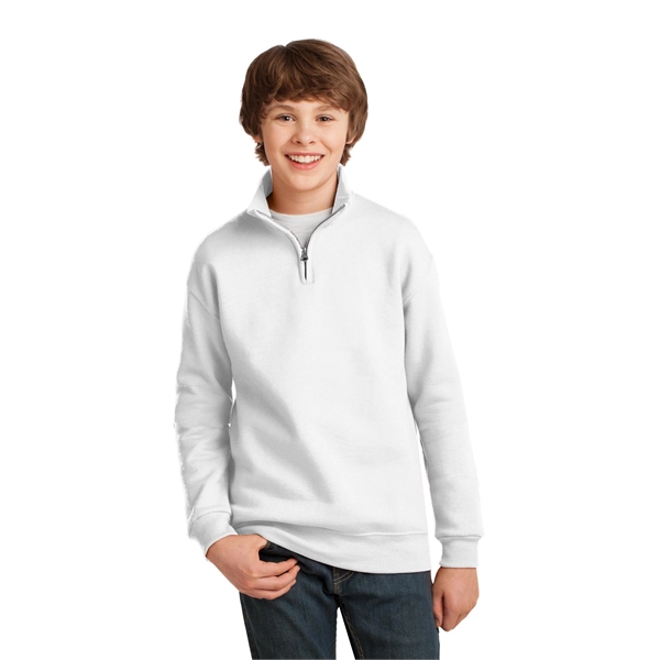 JERZEES Youth NuBlend 1/4-Zip Cadet Collar Sweatshirt. - JERZEES Youth NuBlend 1/4-Zip Cadet Collar Sweatshirt. - Image 0 of 28