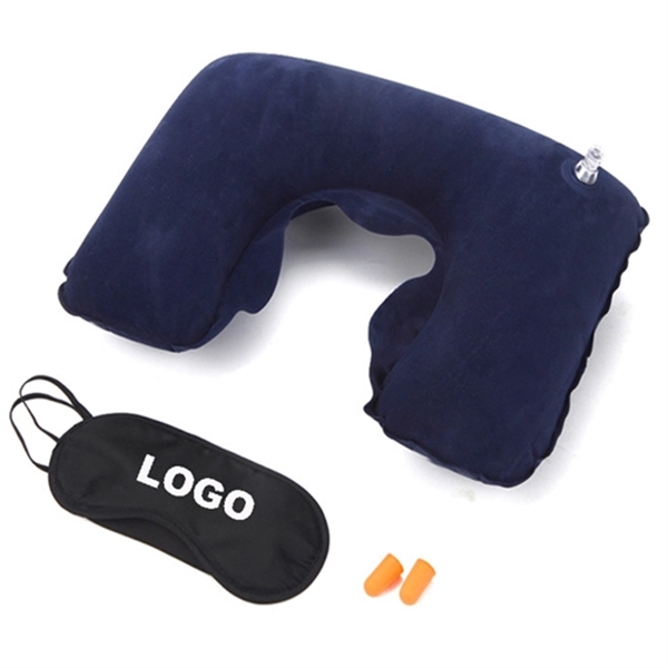 Travel Pillow Kit W/Ear Plugs & Eye Mask - Travel Pillow Kit W/Ear Plugs & Eye Mask - Image 3 of 4