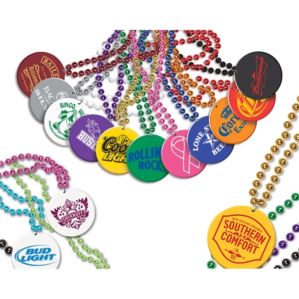Custom Mardi Gras beads With Medallion - Custom Mardi Gras beads With Medallion - Image 0 of 0