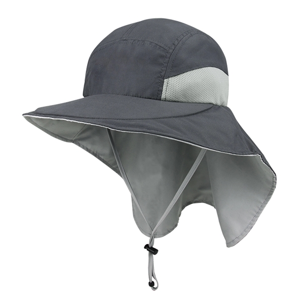 Microfiber Wide Brim Flap Cap - Microfiber Wide Brim Flap Cap - Image 0 of 2