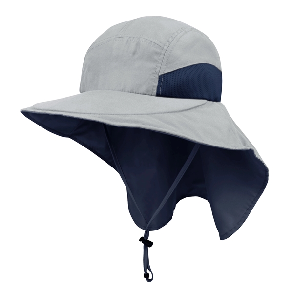 Microfiber Wide Brim Flap Cap - Microfiber Wide Brim Flap Cap - Image 1 of 2