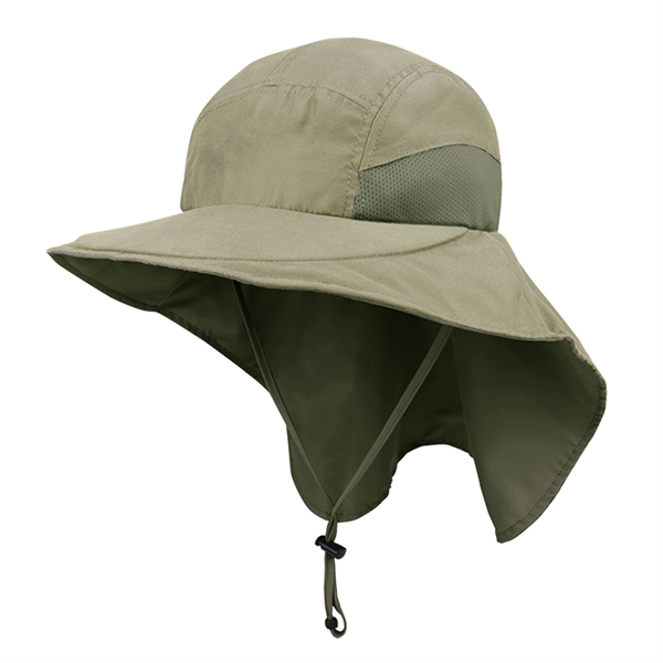 Microfiber Wide Brim Flap Cap - Microfiber Wide Brim Flap Cap - Image 2 of 2