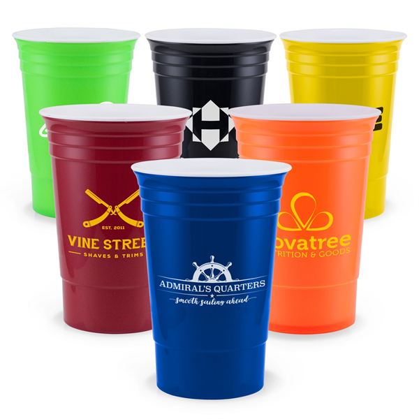 Promotional 16 Oz. Double Wall Plastic Travel Mug