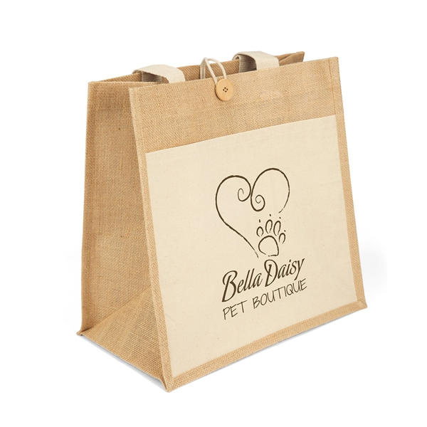 Izzy™- Jute Tote - Screen Print - Izzy™- Jute Tote - Screen Print - Image 5 of 8