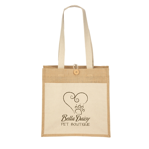 Izzy™- Jute Tote - Screen Print - Izzy™- Jute Tote - Screen Print - Image 8 of 8