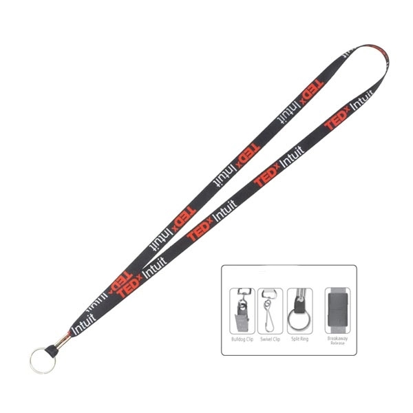1/2" Super Soft Polyester Multi-Color Sublimation Lanyard