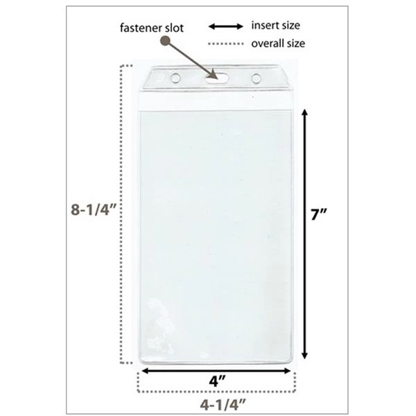 Large Badge holder Vertical Plum Grove