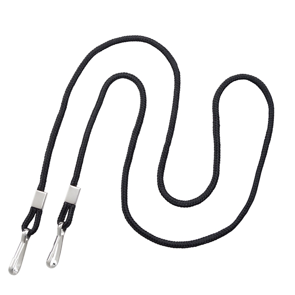 1/8" Open-Ended Event Lanyard/Mask Holder w/ 2 Swivel Hooks - 1/8" Open-Ended Event Lanyard/Mask Holder w/ 2 Swivel Hooks - Image 2 of 2