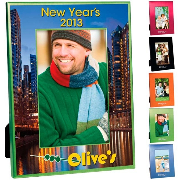 4" x 6" Colorful Brushed Aluminum Frame - 4" x 6" Colorful Brushed Aluminum Frame - Image 0 of 6