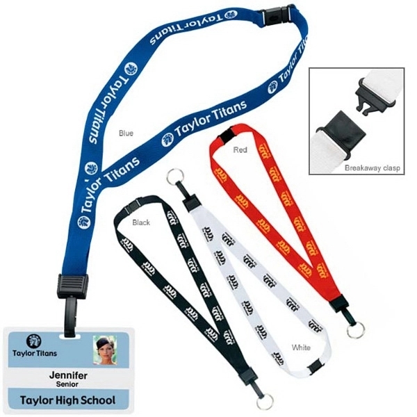 3/4" Breakaway Lanyard with Key Ring - 3/4" Breakaway Lanyard with Key Ring - Image 0 of 1