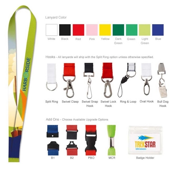 3/8" Polyester 4 Color Lanyard - 3/8" Polyester 4 Color Lanyard - Image 3 of 5