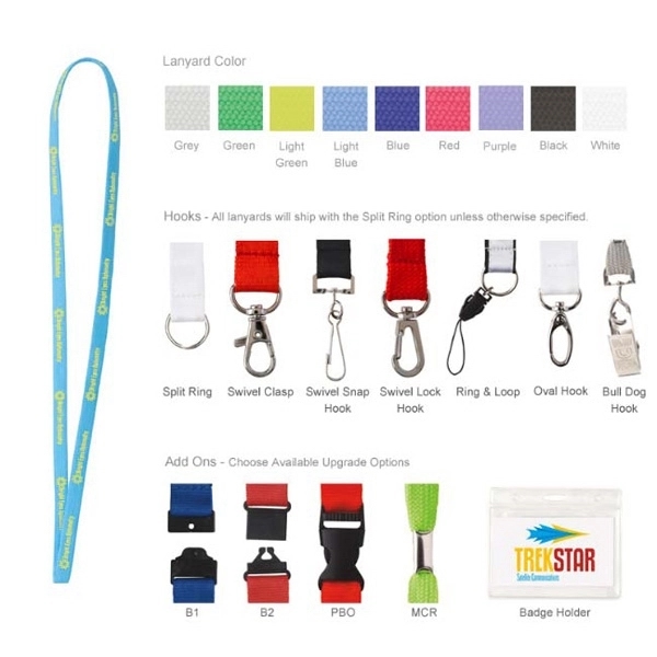 3/8" Polyester Tube Lanyard - 3/8" Polyester Tube Lanyard - Image 2 of 5