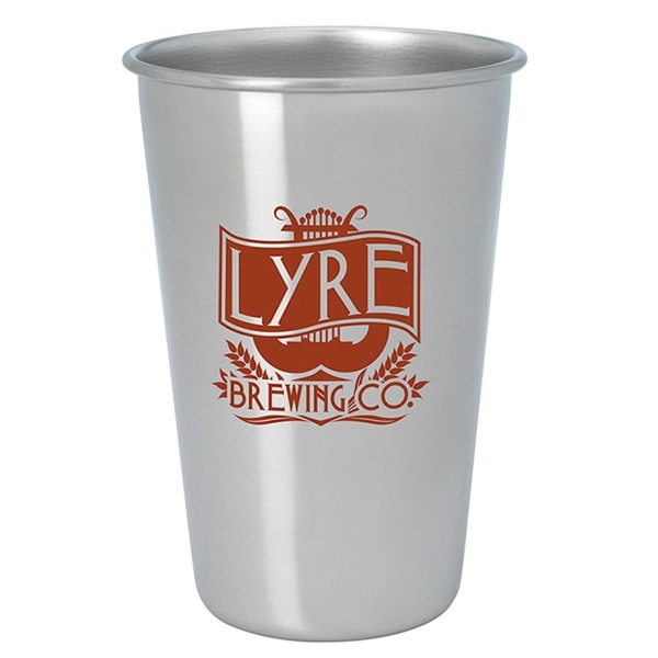 Stainless Pint Glass - 16 oz. - Stainless Pint Glass - 16 oz. - Image 0 of 4