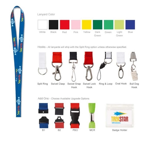 5/8" Polyester Lanyard - 5/8" Polyester Lanyard - Image 2 of 4