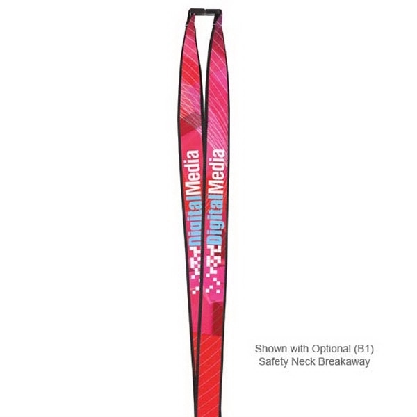 1" Polyester Lanyard with Ribbon (Heat Transfer) - 1" Polyester Lanyard with Ribbon (Heat Transfer) - Image 2 of 4