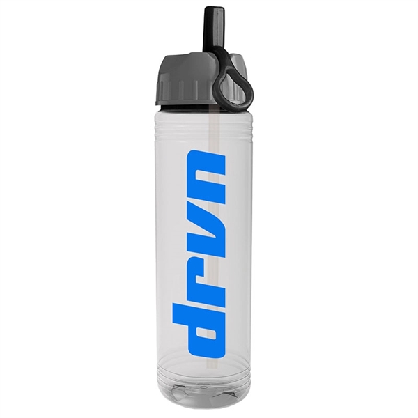 24 oz. Slim Fit Water Bottles with Flip Straw Lid | Plum Grove