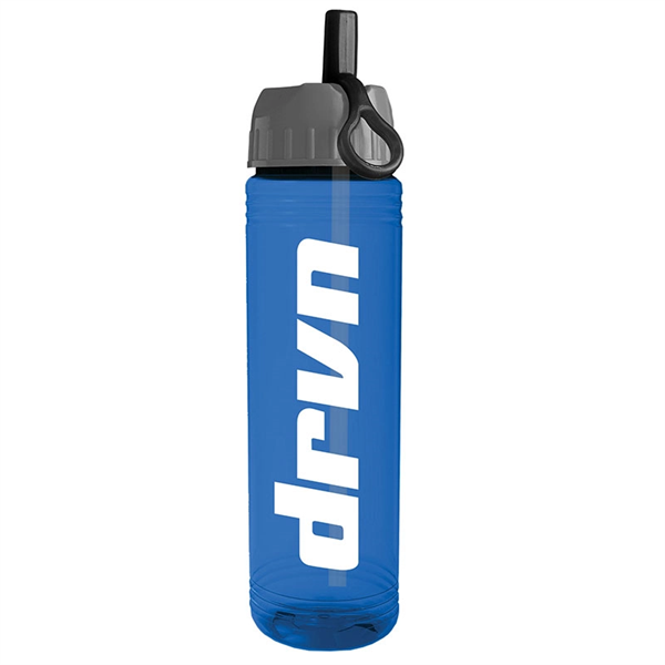 Garyline® Slim Fit Bottle with Ring-Straw Lid - 24 oz. - Garyline® Slim Fit Bottle with Ring-Straw Lid - 24 oz. - Image 1 of 6
