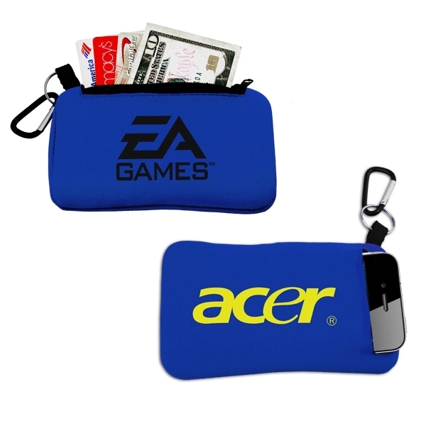Smartphone Holder with Zippered Pouch - Smartphone Holder with Zippered Pouch - Image 1 of 5