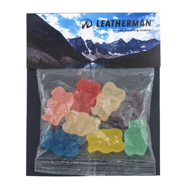 Gummy Bear Promotional Candy Bags with Personalized Logo Headers