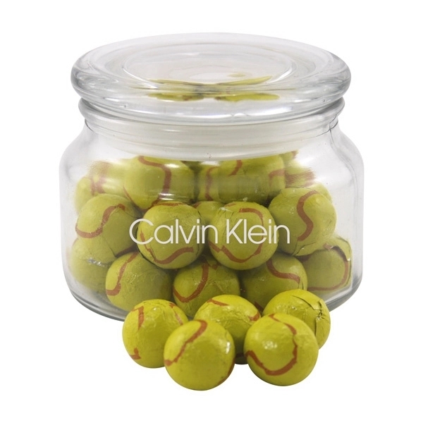 Chocolate Tennis Balls in a Glass Jar with Lid - Chocolate Tennis Balls in a Glass Jar with Lid - Image 0 of 0