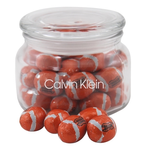 Chocolate Footballs in a Glass Jar with Lid - Chocolate Footballs in a Glass Jar with Lid - Image 0 of 0