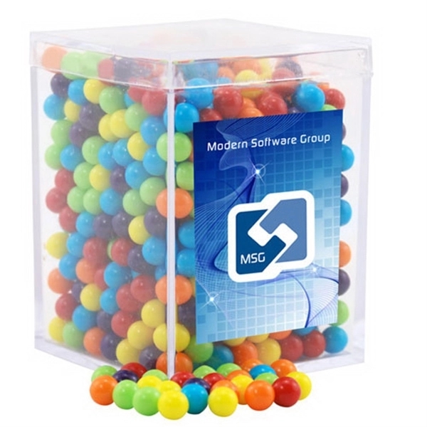 Mini Jawbreakers Candy in a Clear Acrylic Square Box Plum Grove