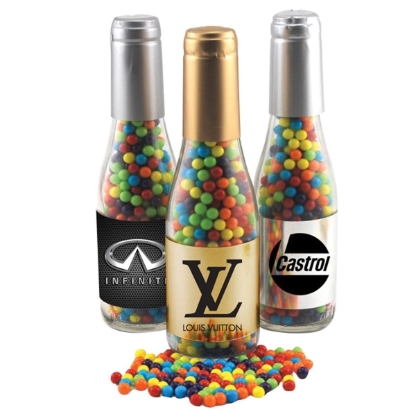 8 Champagne Bottle with Mini Jawbreakers Candy