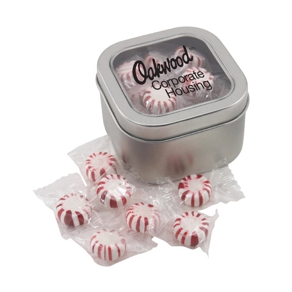 Large Tin with Window Lid and Starlight Peppermints - Large Tin with Window Lid and Starlight Peppermints - Image 0 of 0