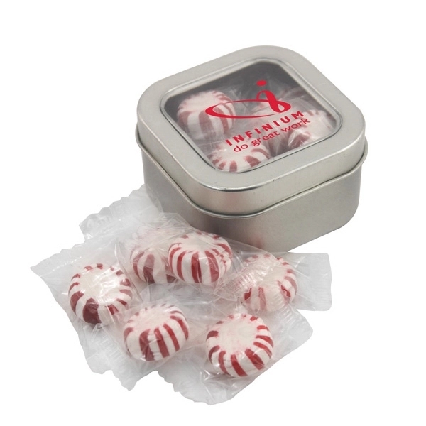 Tin with Window Lid and Starlight Peppermints - Tin with Window Lid and Starlight Peppermints - Image 0 of 0