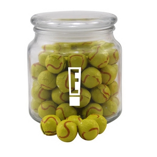 Chocolate Tennis Balls in a Glass Jar with Lid - Chocolate Tennis Balls in a Glass Jar with Lid - Image 0 of 0