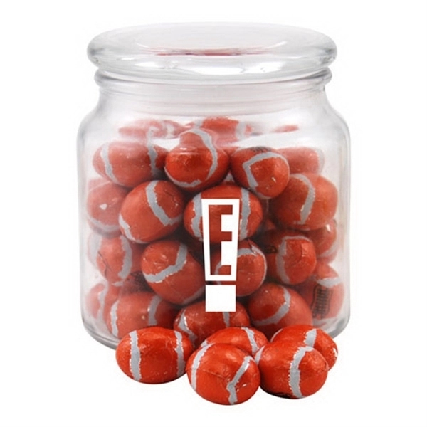 Chocolate Footballs in a Glass Jar with Lid - Chocolate Footballs in a Glass Jar with Lid - Image 0 of 0
