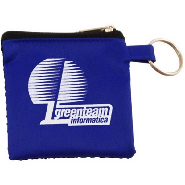 Zippered Accessories Pouch with Keychain Attachment - Zippered Accessories Pouch with Keychain Attachment - Image 0 of 4