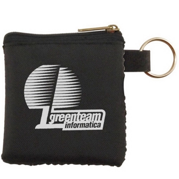 Zippered Accessories Pouch with Keychain Attachment - Zippered Accessories Pouch with Keychain Attachment - Image 1 of 4