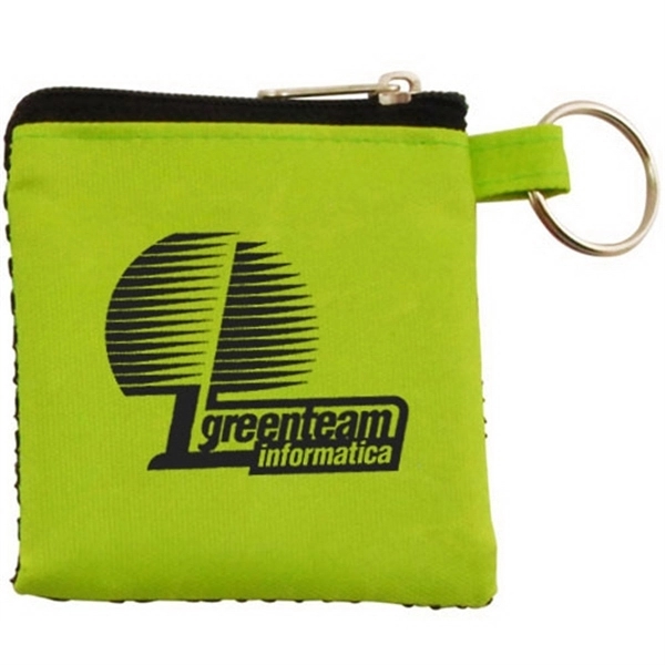 Zippered Accessories Pouch with Keychain Attachment - Zippered Accessories Pouch with Keychain Attachment - Image 2 of 4