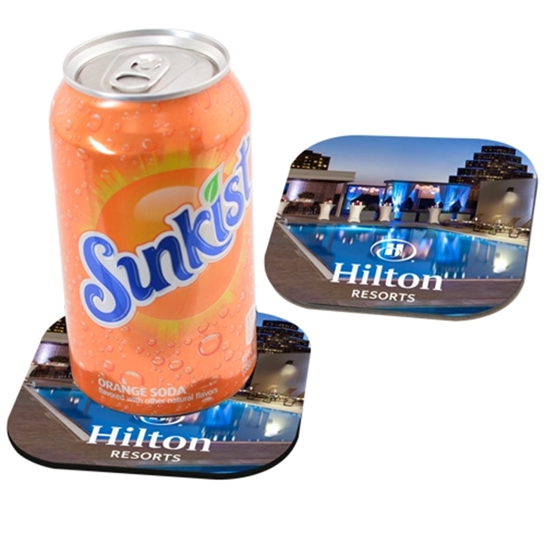 Full Color Square Drink Coaster with Hardboard Back - Full Color Square Drink Coaster with Hardboard Back - Image 1 of 1
