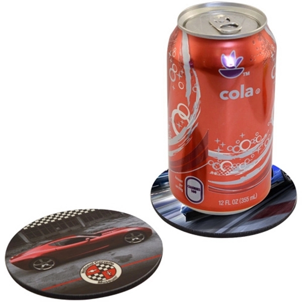 Full Color Circular Drink Coaster with Cork Back - Full Color Circular Drink Coaster with Cork Back - Image 0 of 0